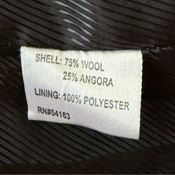 Calvin Klein Black Fully Lined Wool Coat with Snap Closure & Tied Waist. Size 6 - Picture 7 of 8